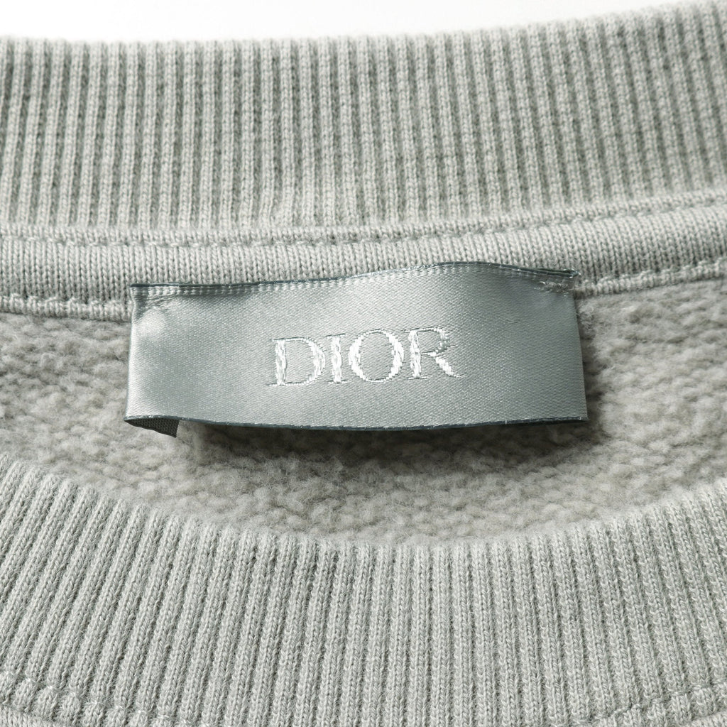 Dior CD logo Sweatshirt Crew neck Cotton Gray