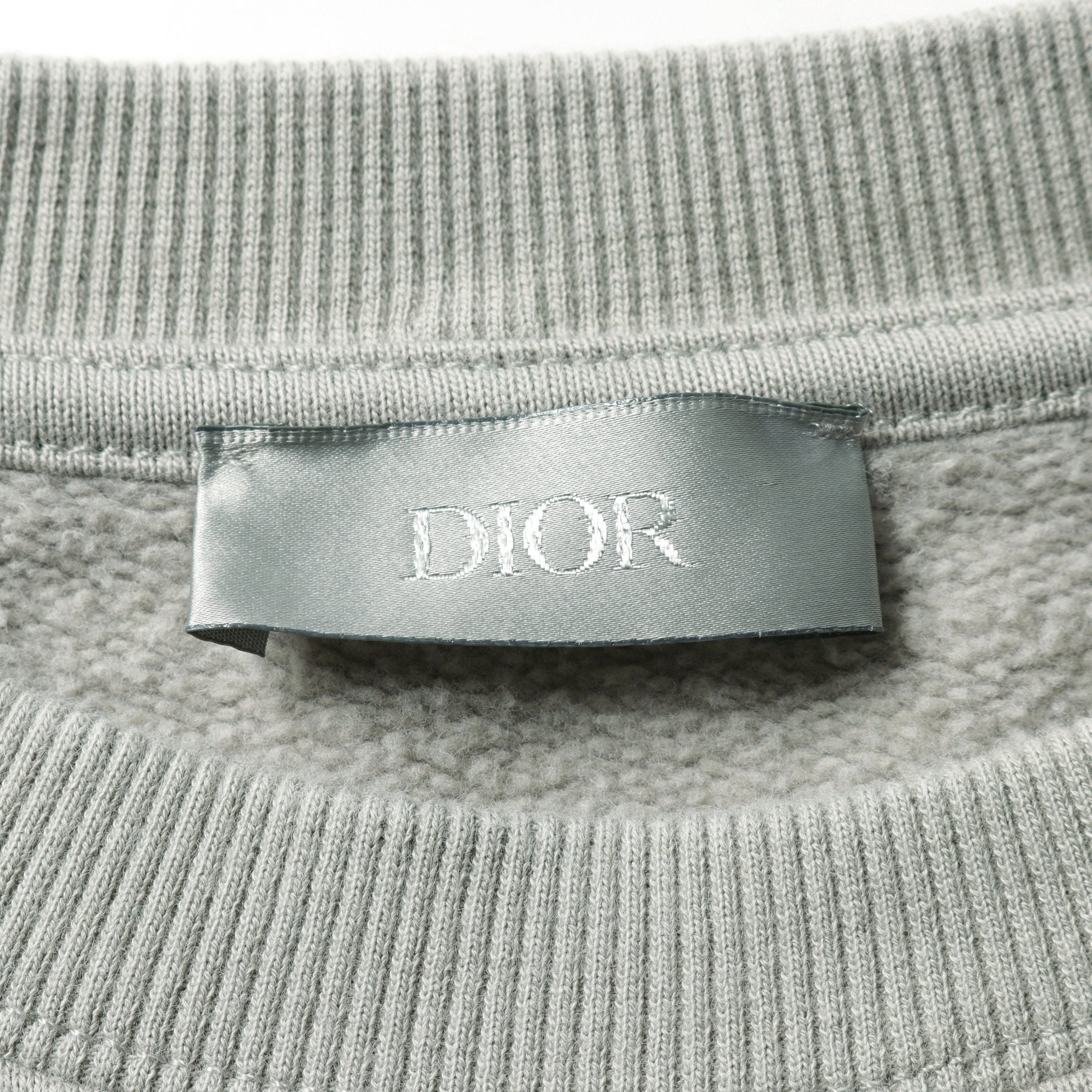 Dior CD logo Sweatshirt Crew neck Cotton Gray