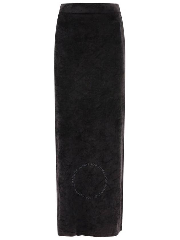 Balenciaga Velvet Effect High Waisted H-Line Skirt Black