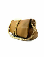 BURBERRY Tan Leather Shoulder Bag