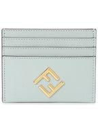 Fendi FF Diamond Card Wallet Light Blue