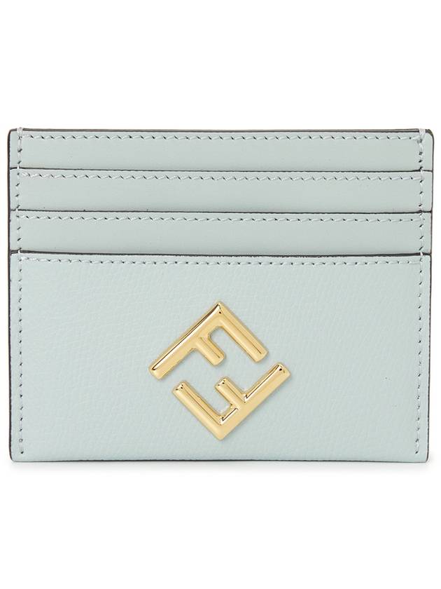 Fendi FF Diamond Card Wallet Light Blue