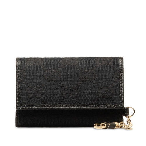 Gucci GG Canvas Leather Key Case
