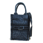 Dior Book tote Vertical Bag Mini Shoulder bag Shoulder bag Canvas Denim Canvas Blue Denim Blue