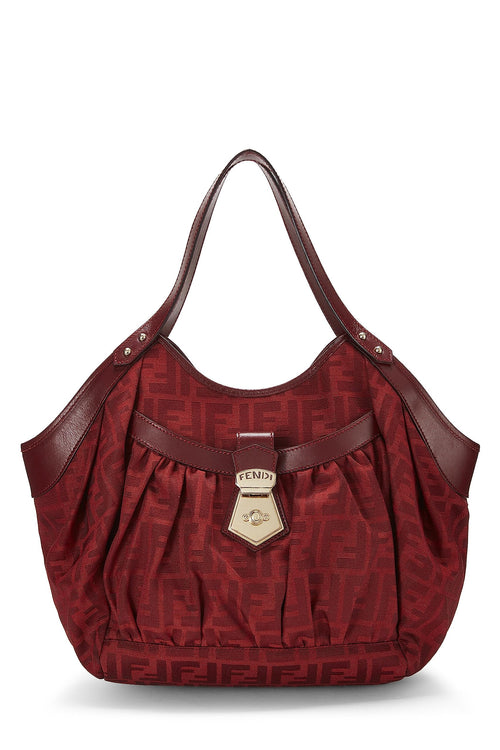Fendi,  Red Zucca Chef Pocket Tote Small, Red