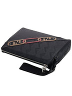 Fendi Men's O Lock FF Chain Print Clutch Bag Back