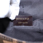 FENDI Zucca Canvas Shoulder Bag Brown Black Orange91226