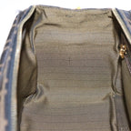 FENDI Zucca Canvas Shoulder Bag Brown Black gold91227