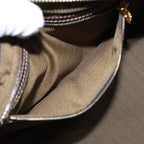 FENDI Zucca Canvas Shoulder Bag Brown Black gold91227