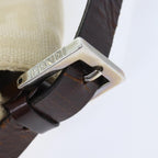 FENDI Zucca Canvas Mamma Baguette Shoulder Bag Beige Silver91229