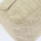 FENDI Zucca Canvas Mamma Baguette Shoulder Bag Beige Silver91229