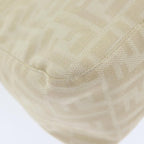FENDI Zucca Canvas Mamma Baguette Shoulder Bag Beige Silver91229