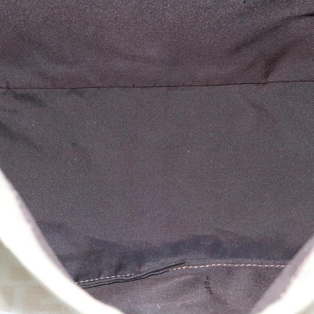 FENDI Zucca Canvas Mamma Baguette Shoulder Bag Beige Silver91229