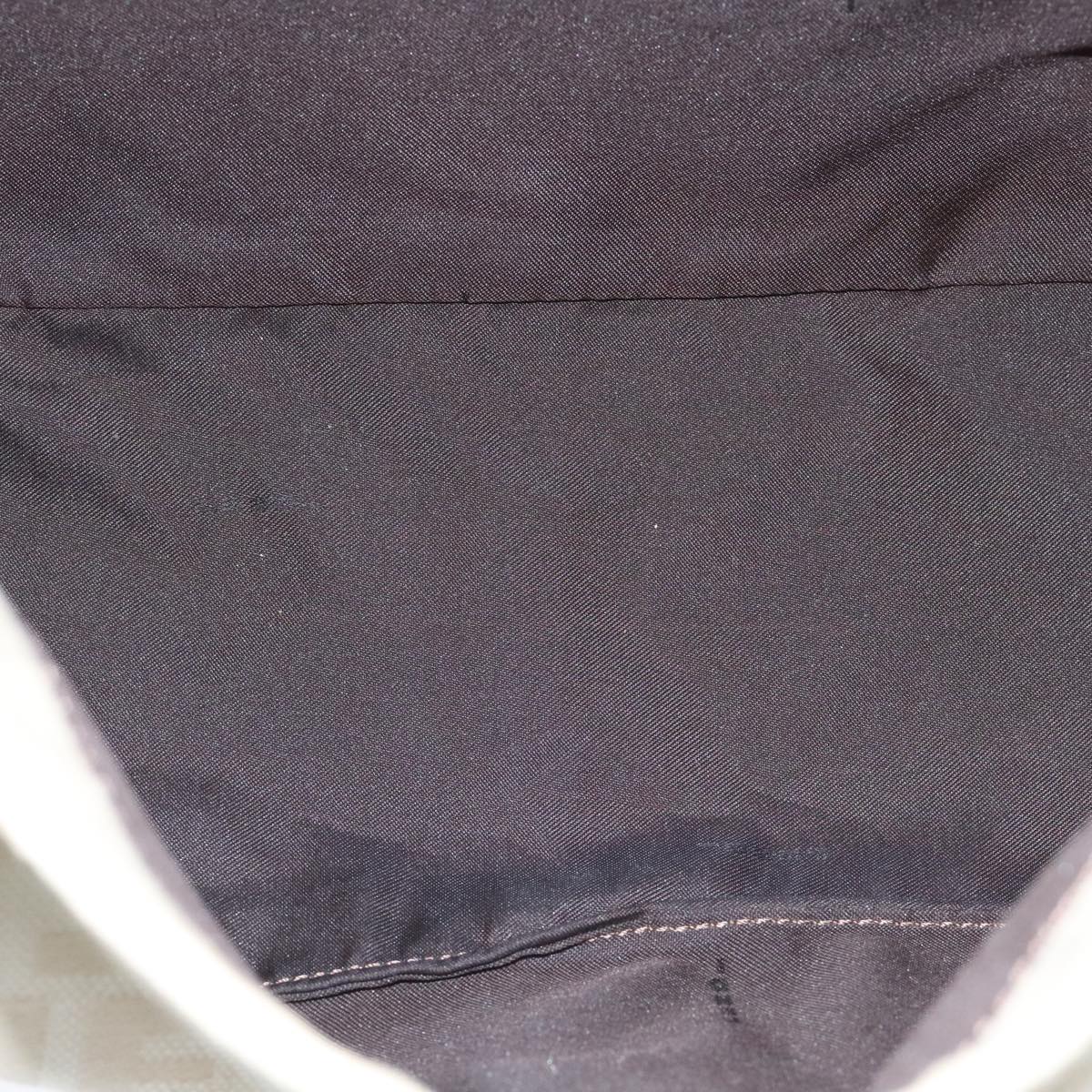 FENDI Zucca Canvas Mamma Baguette Shoulder Bag Beige Silver91229