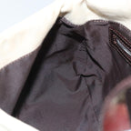 FENDI Zucca Canvas Mamma Baguette Shoulder Bag Beige Silver91229