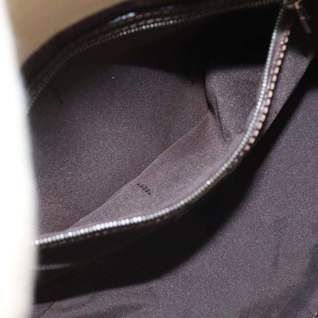 FENDI Zucca Canvas Mamma Baguette Shoulder Bag Beige Silver91229