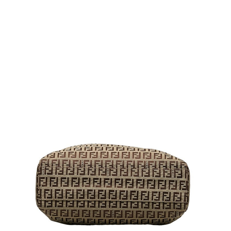 Fendi Zubkino Handbag 8BH132 Brown Canvas Leather Ladies Fendi