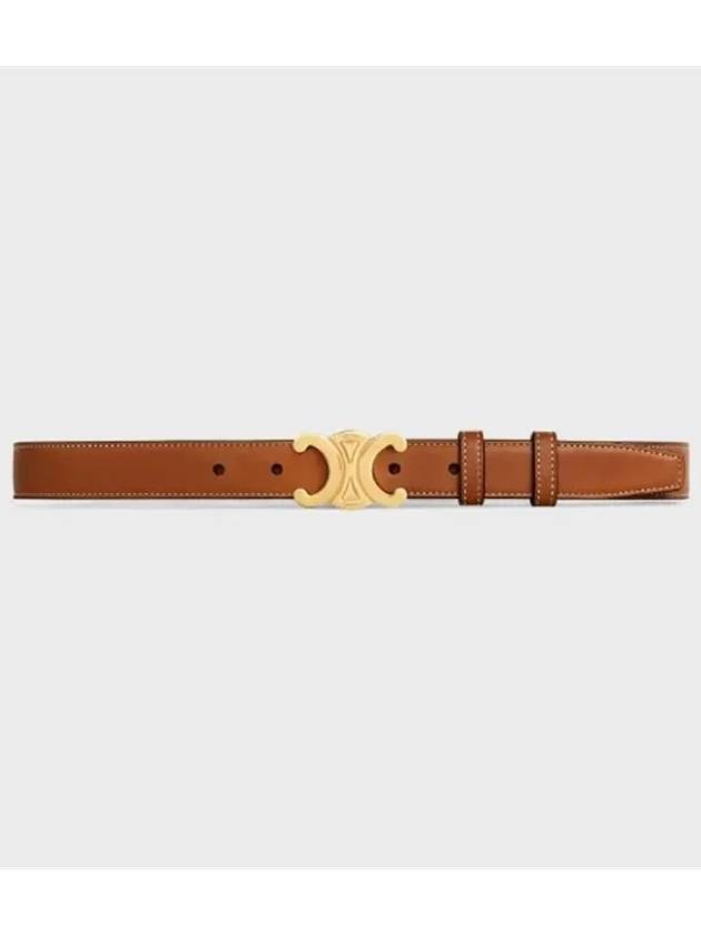 CELINE Triomphe Calfskin Medium Belt Tan