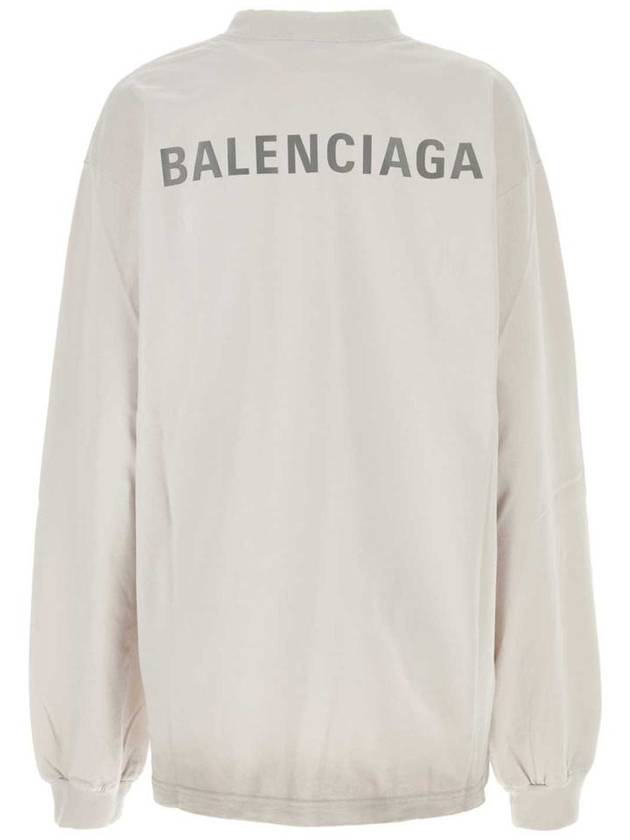 Balenciaga Logo Print Sweatshirt White