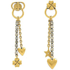 DIOR HEART CLOVER STAR EARRINGS GOLD