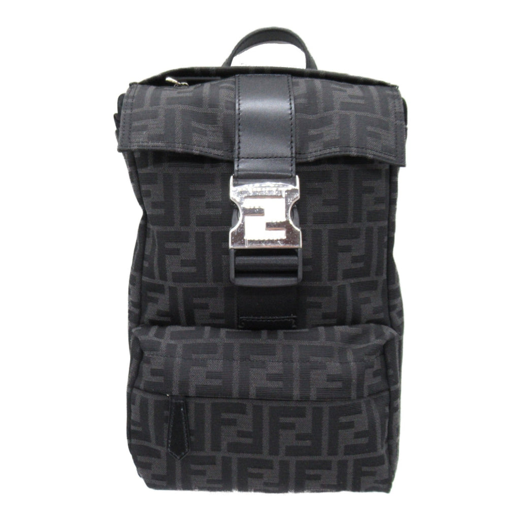 FENDI Rucksack Backpack Backpack Rucksack Fabric Black