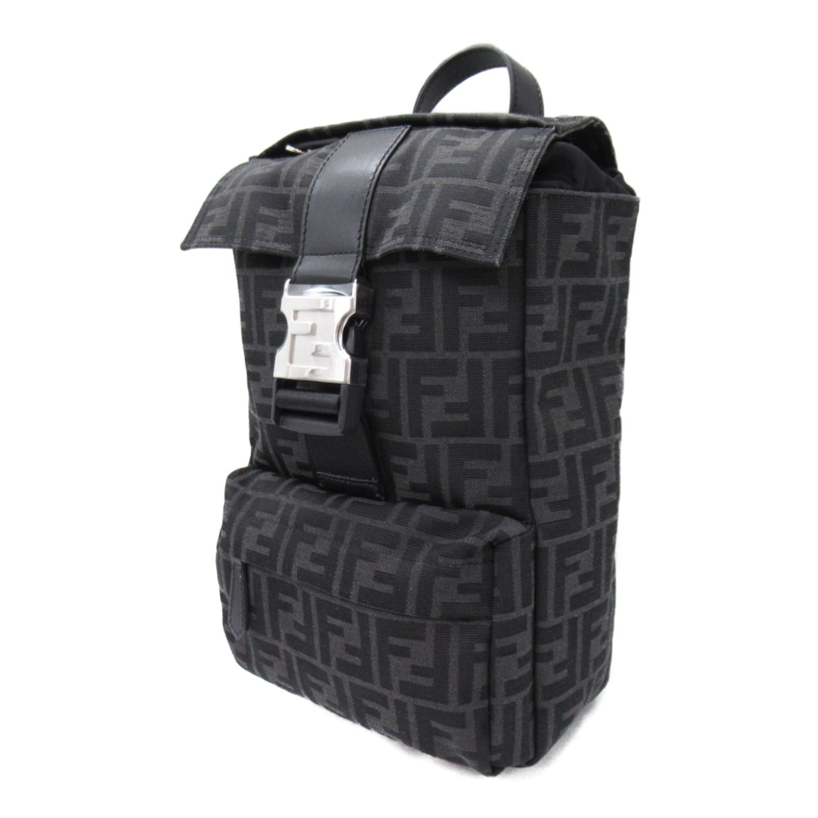 FENDI Rucksack Backpack Backpack Rucksack Fabric Black