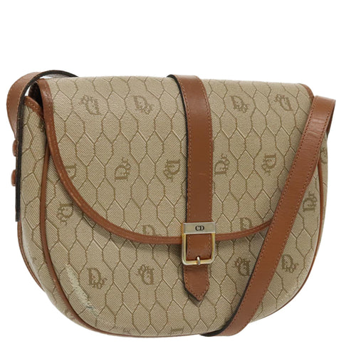 Dior Honeycomb  Canvas Shoulder Bag (Pre-Owned)