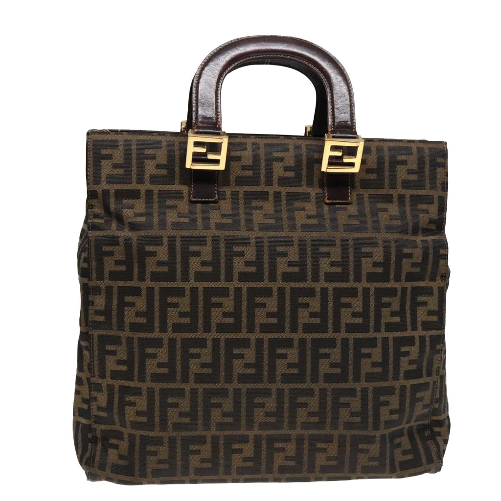FENDI Zucca Canvas Hand Bag Brown91561