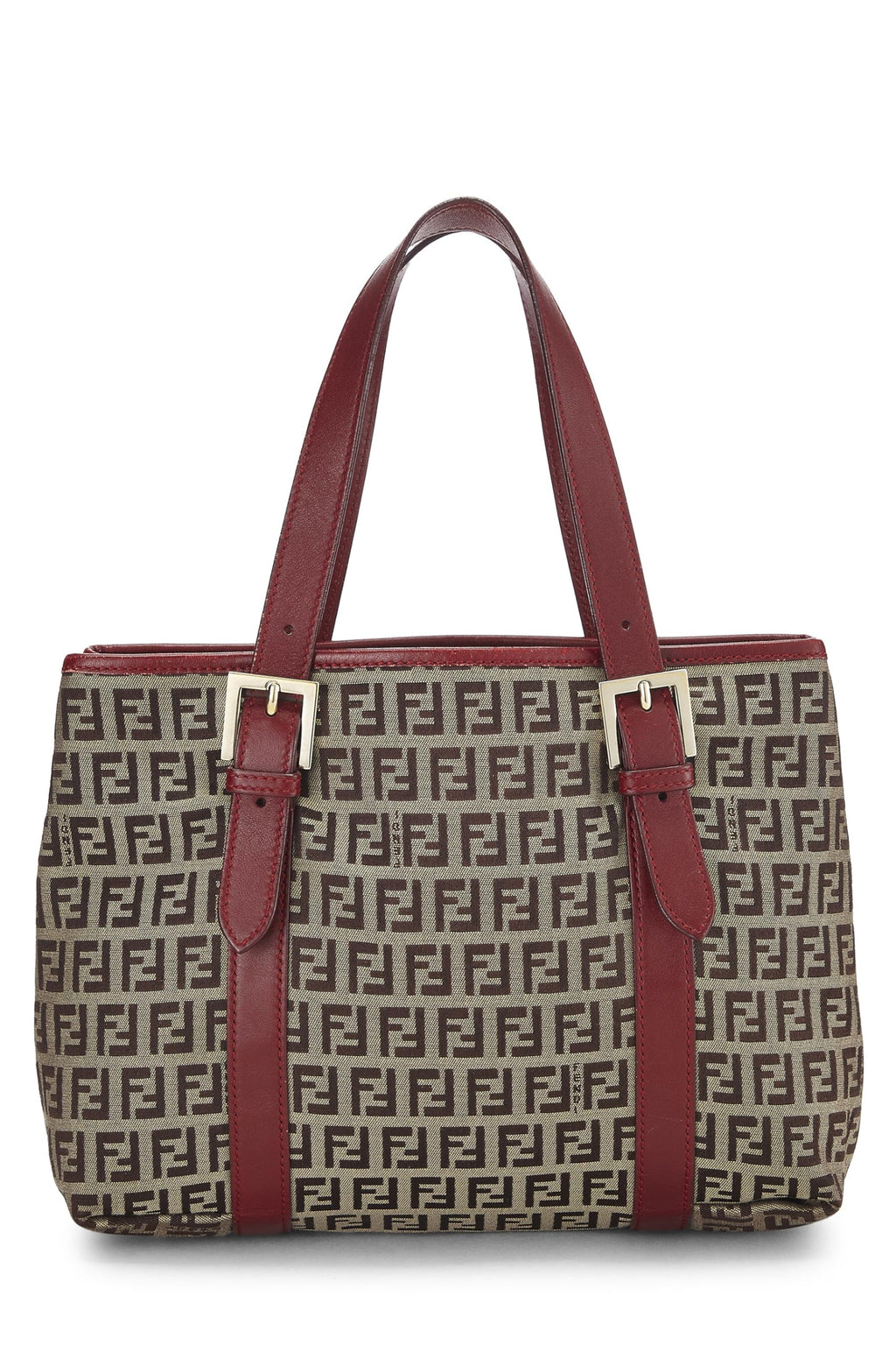 Fendi,  Red Zucchino Canvas Handbag, Red