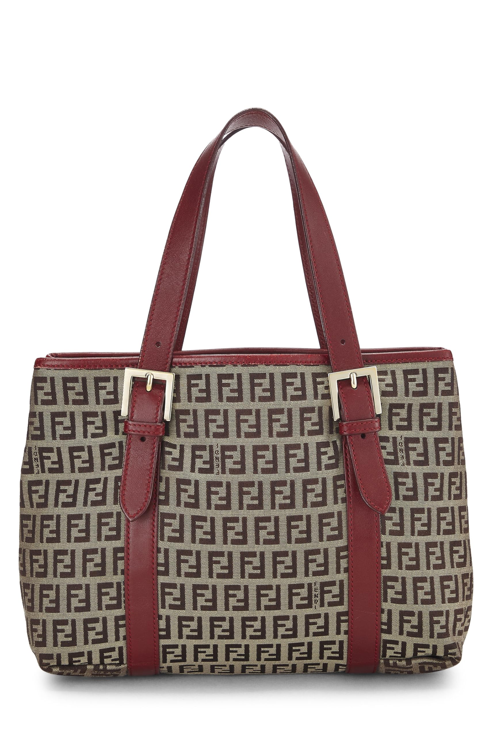 Fendi,  Red Zucchino Canvas Handbag, Red