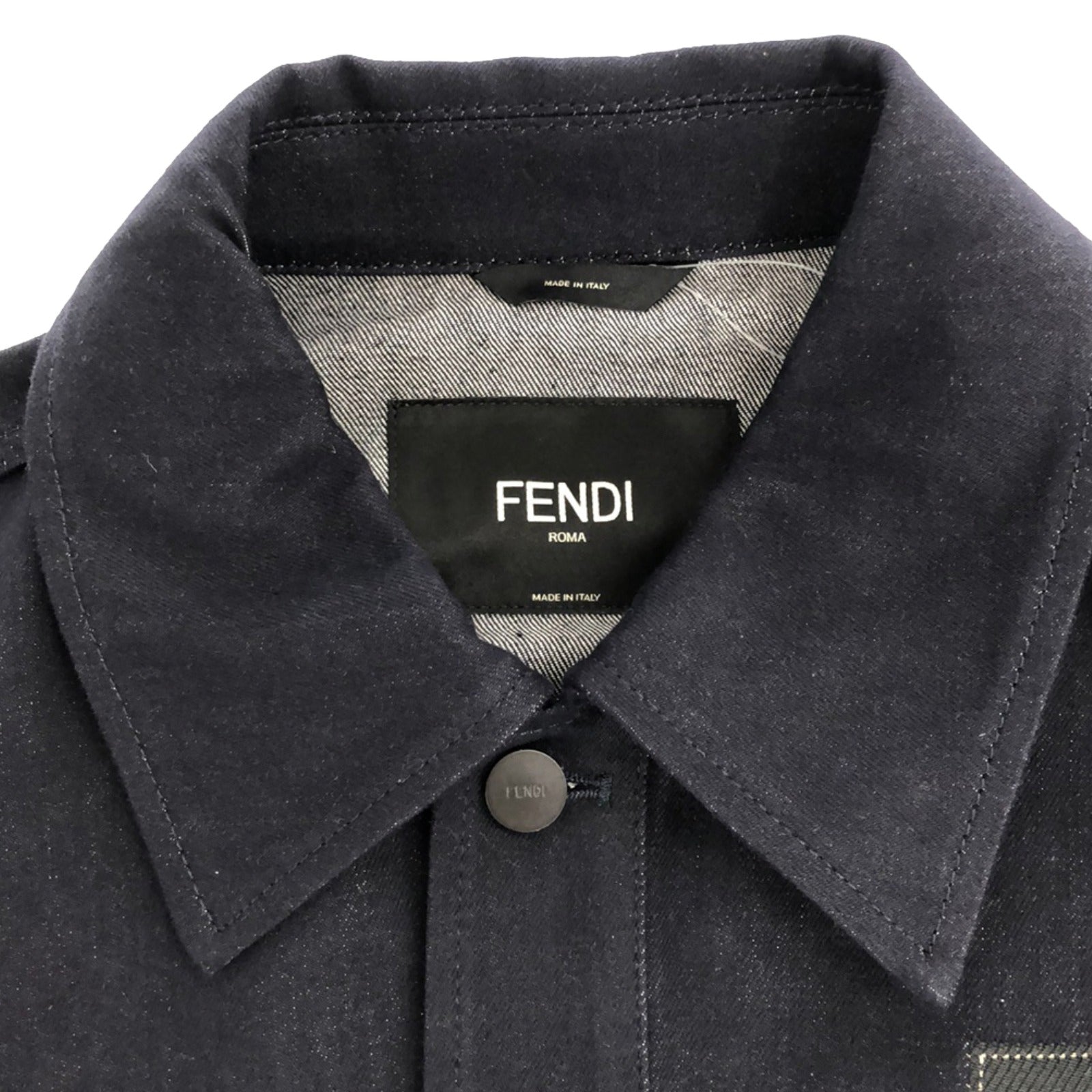 FENDI Denim Jacket Denim Jacket Cotton Blue