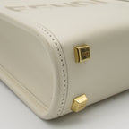 FENDI Sunshine Shopper Mini Shoulder bag Shoulder bag Calfskin (cowhide) White