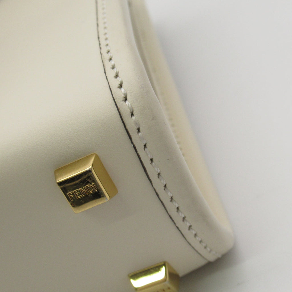 FENDI Sunshine Shopper Mini Shoulder bag Shoulder bag Calfskin (cowhide) White