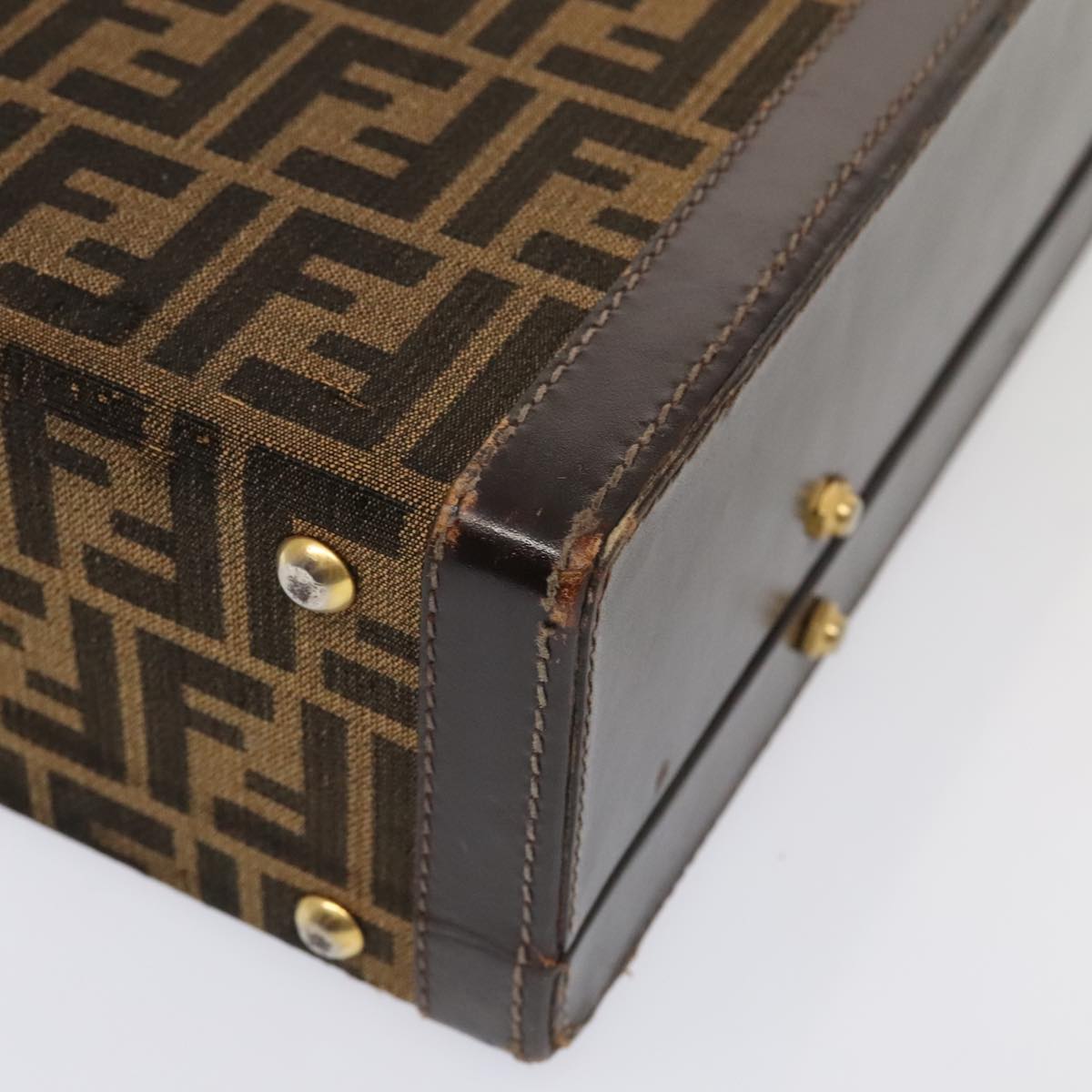 FENDI Zucca Canvas Trunk Brown91631