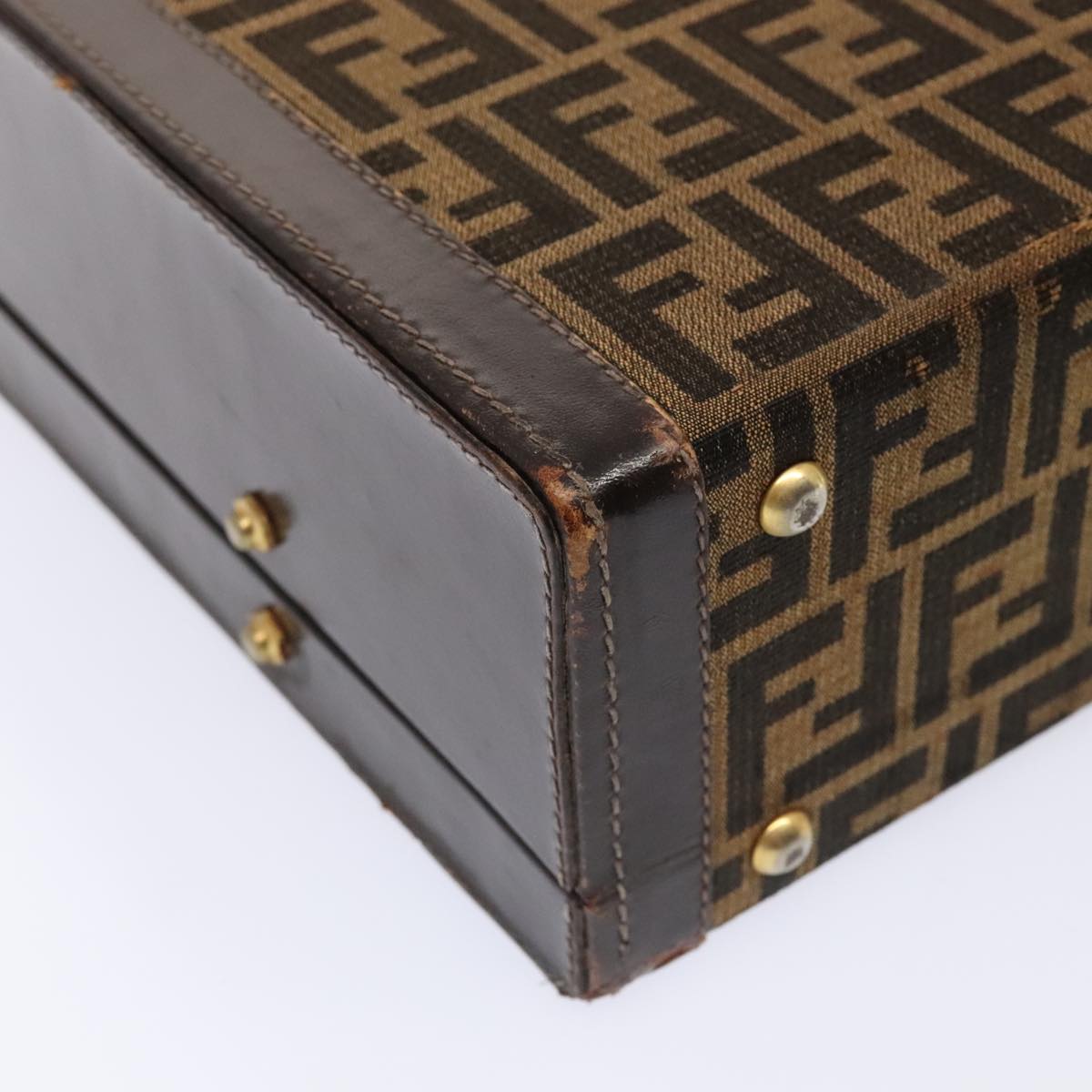 FENDI Zucca Canvas Trunk Brown91631