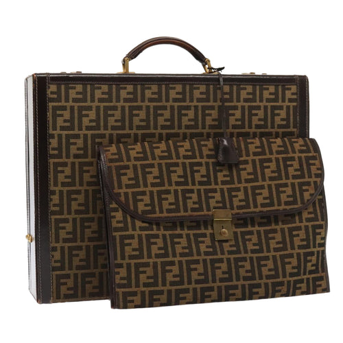 FENDI Zucca Canvas Trunk Brown91631