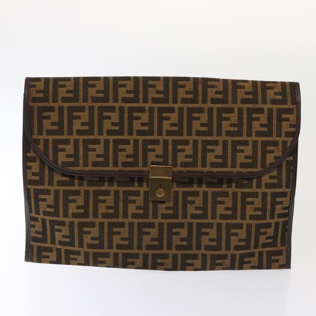 FENDI Zucca Canvas Trunk Brown91631
