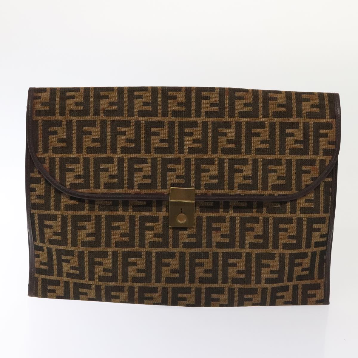 FENDI Zucca Canvas Trunk Brown91631