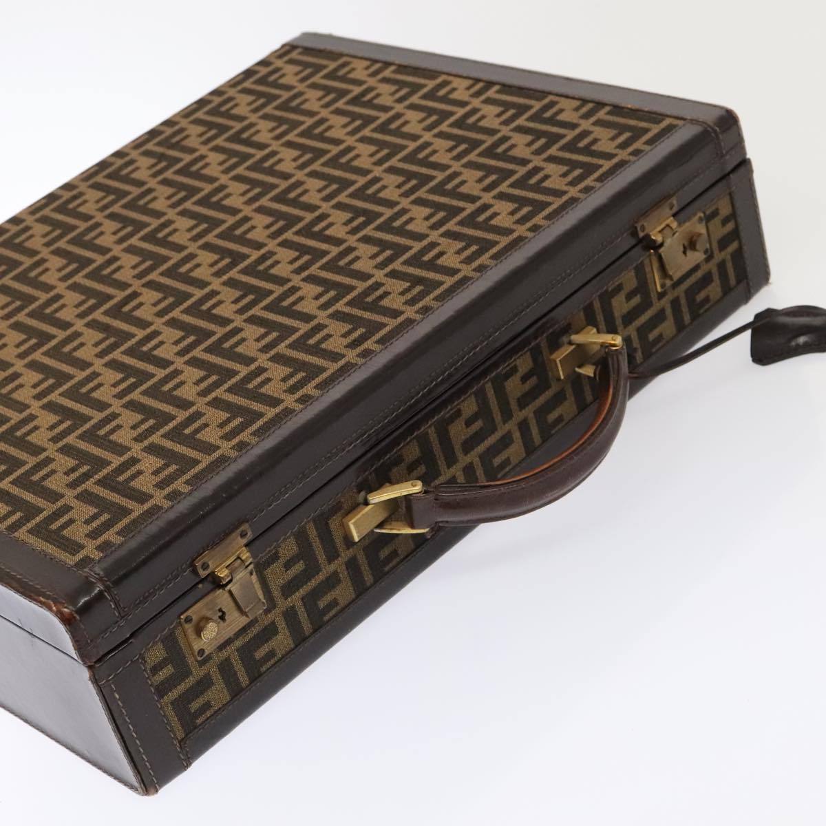FENDI Zucca Canvas Trunk Brown91631