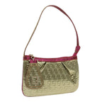 FENDI Zucchino Canvas Accessory Pouch Gold91634