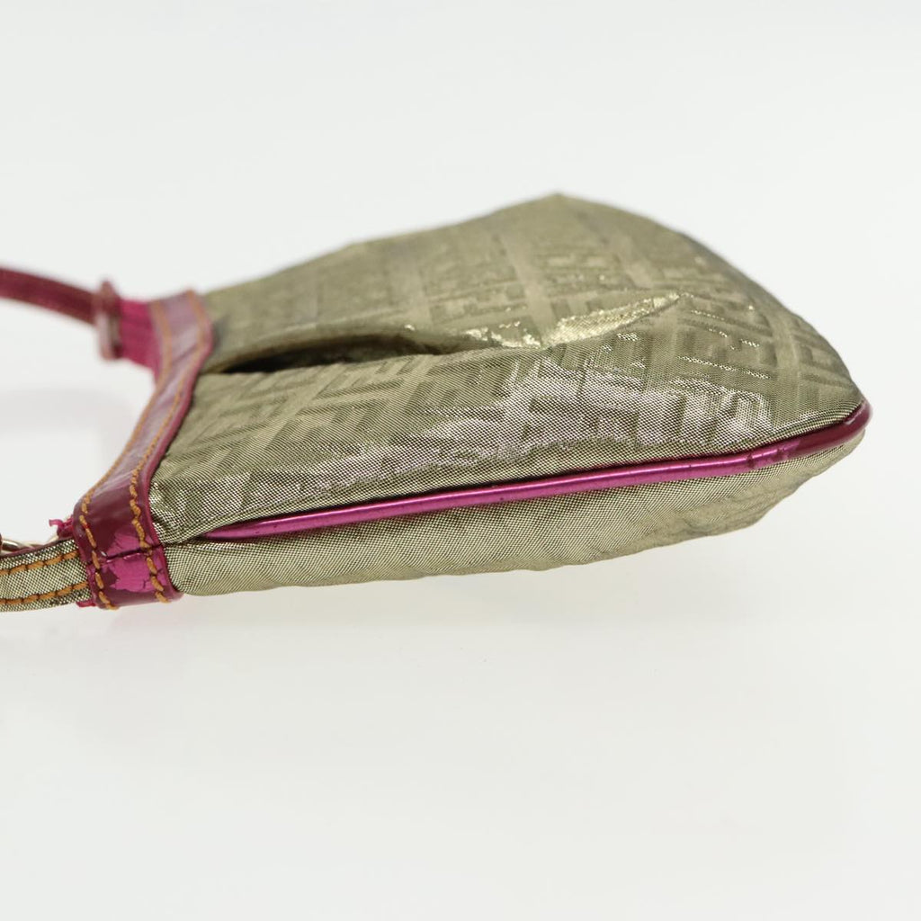 FENDI Zucchino Canvas Accessory Pouch Gold91634