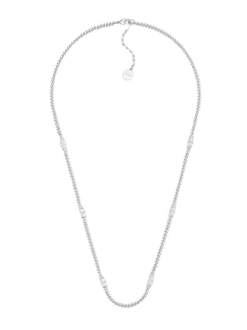 CD Icon Slim Chain Link Necklace Silver Dior