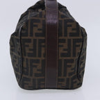 FENDI Zucca Canvas Vanity Hand Bag Brown Black91735