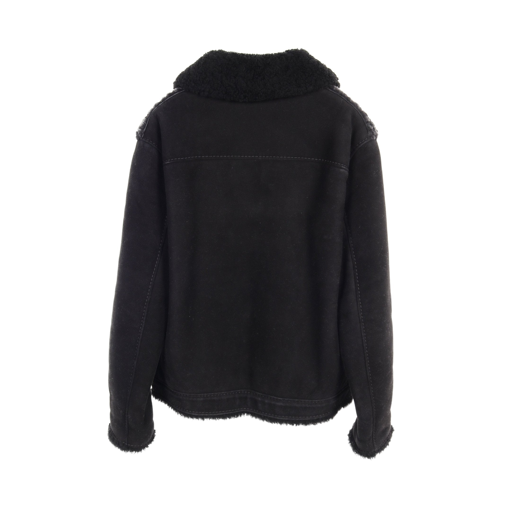 FENDI Zucca Jacket Mouton Black Gray