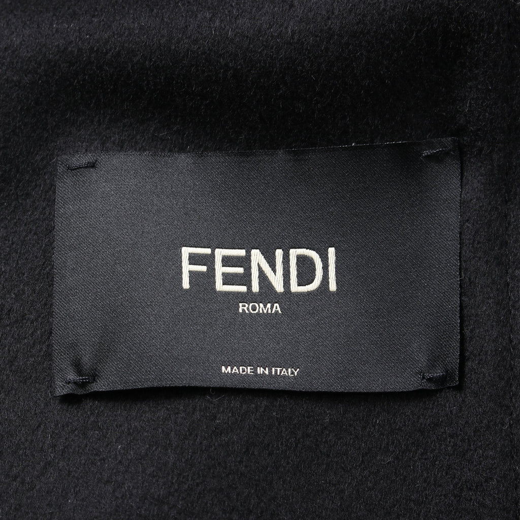 FENDI Zucca Jacket Mouton Black Gray