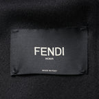 FENDI Zucca Jacket Mouton Black Gray
