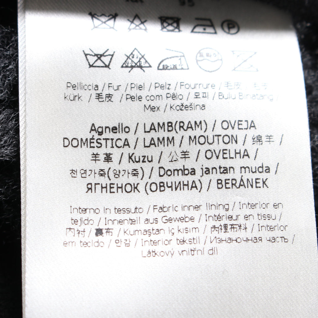 FENDI Zucca Jacket Mouton Black Gray