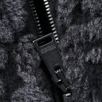 FENDI Zucca Jacket Mouton Black Gray
