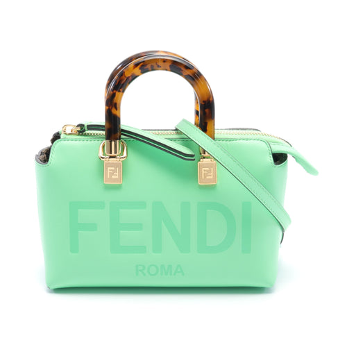 FENDI By the way Mini Handbag Leather Green 2WAY