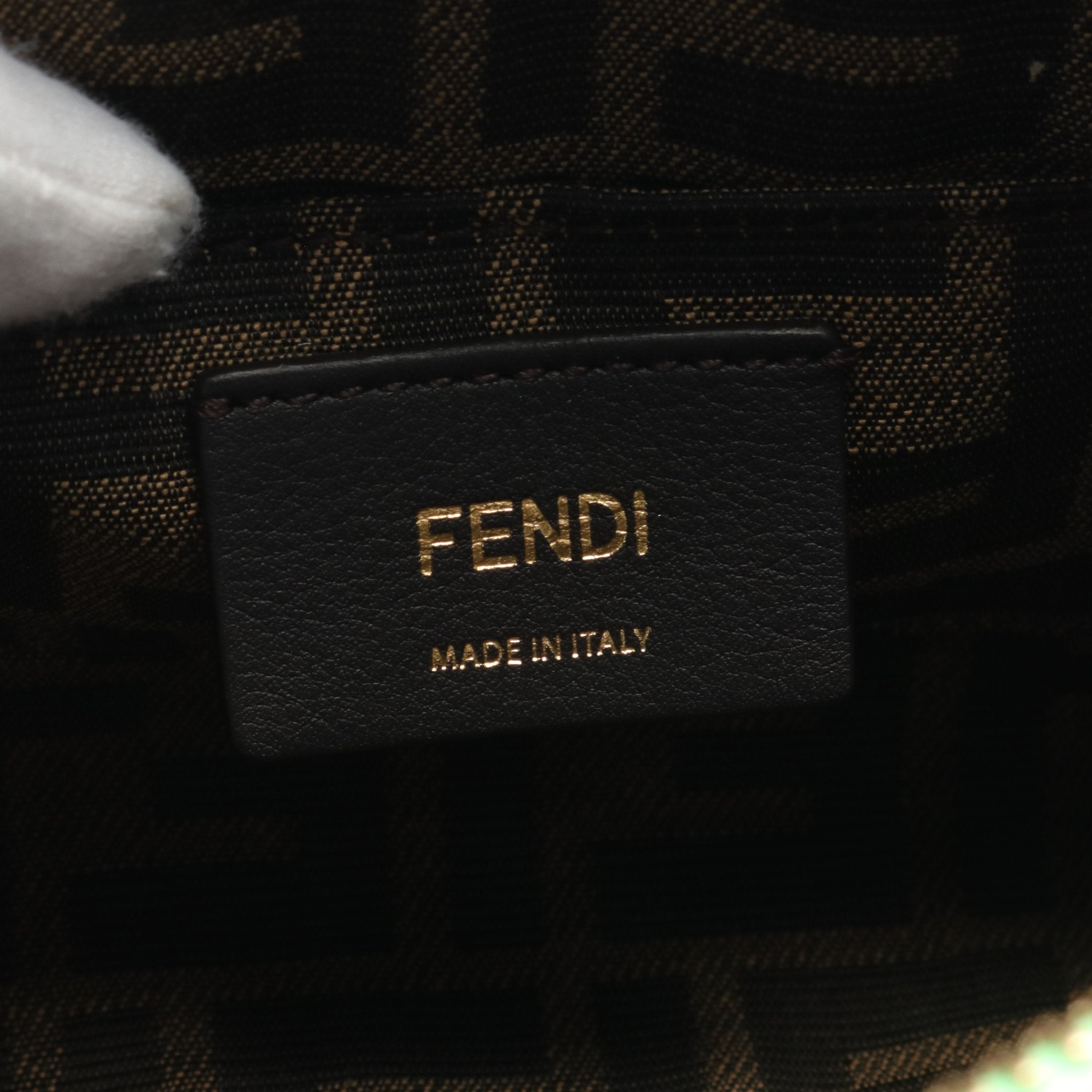 FENDI By the way Mini Handbag Leather Green 2WAY